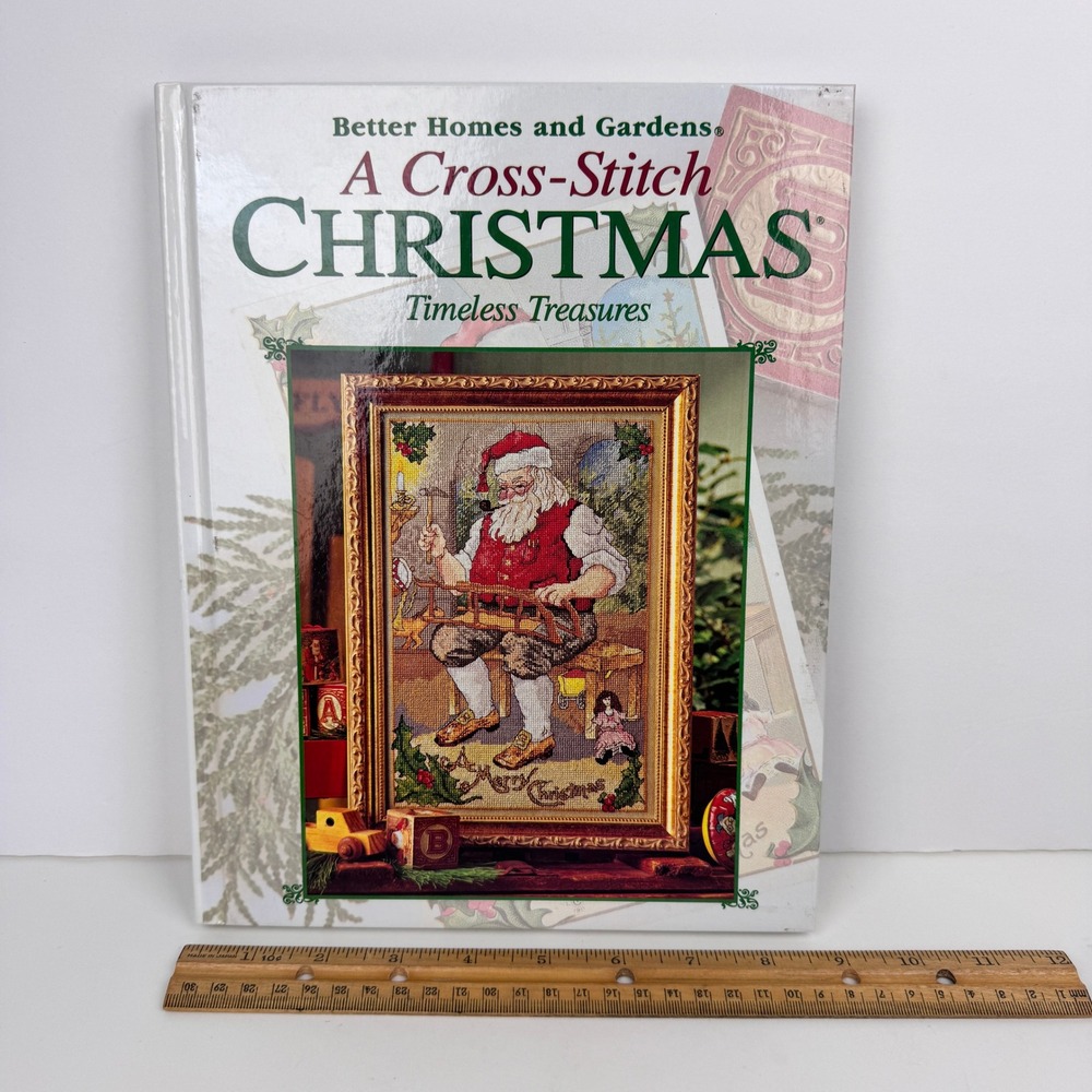 Vtg 2000 Better Homes Gardens Cross Stitch Christmas Timeless Treasures Book